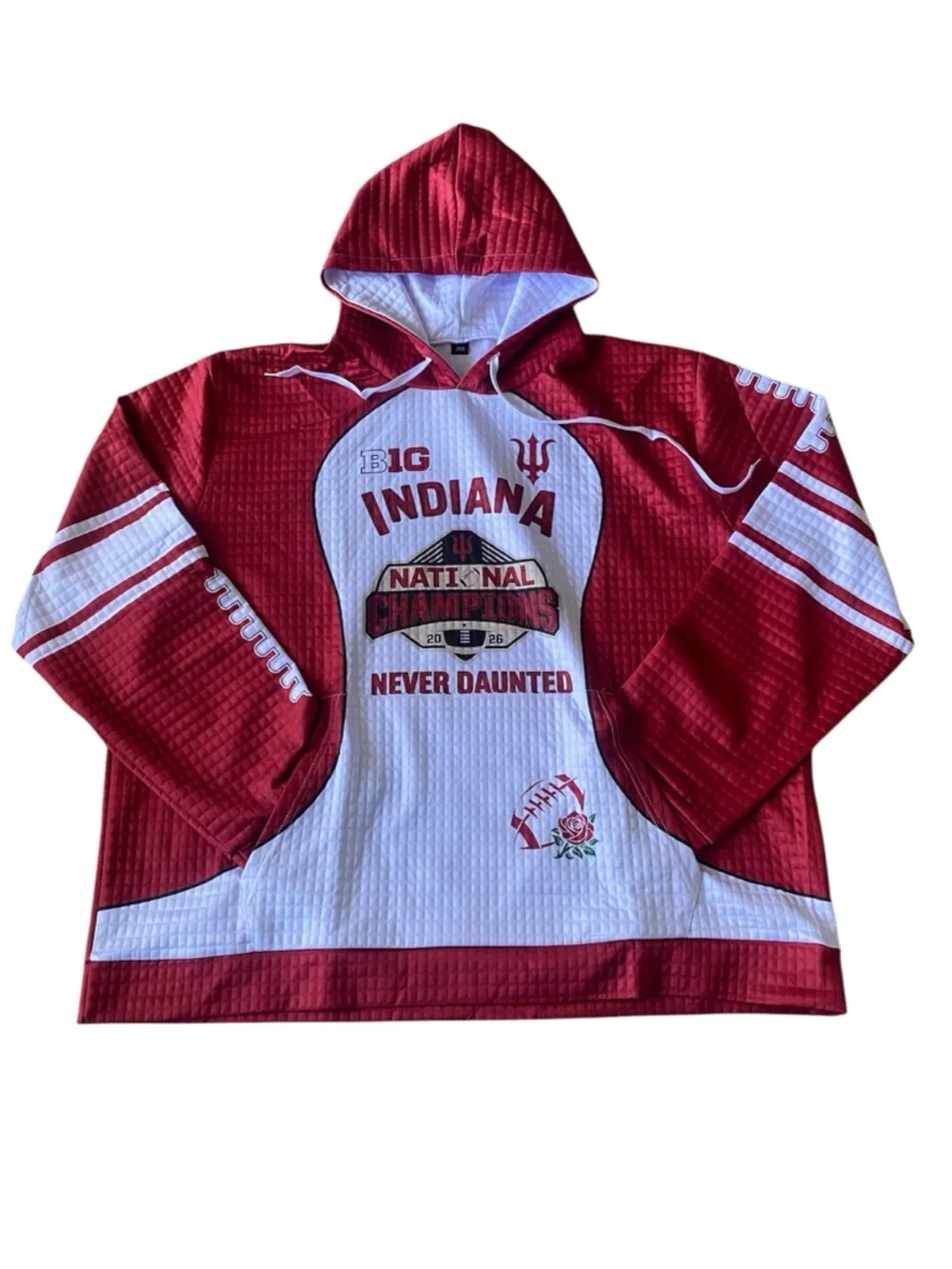 NWT‎ Indiana National Champions Red & White Hoodie A22 XXXL